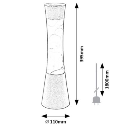 Rabalux  - Lava lampa MINKA 1xGY6,35/20W/230V plava