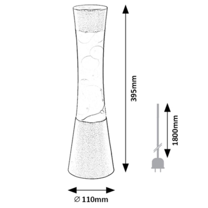 Rabalux  - Lava lampa MINKA 1xGY6,35/20W/230V plava