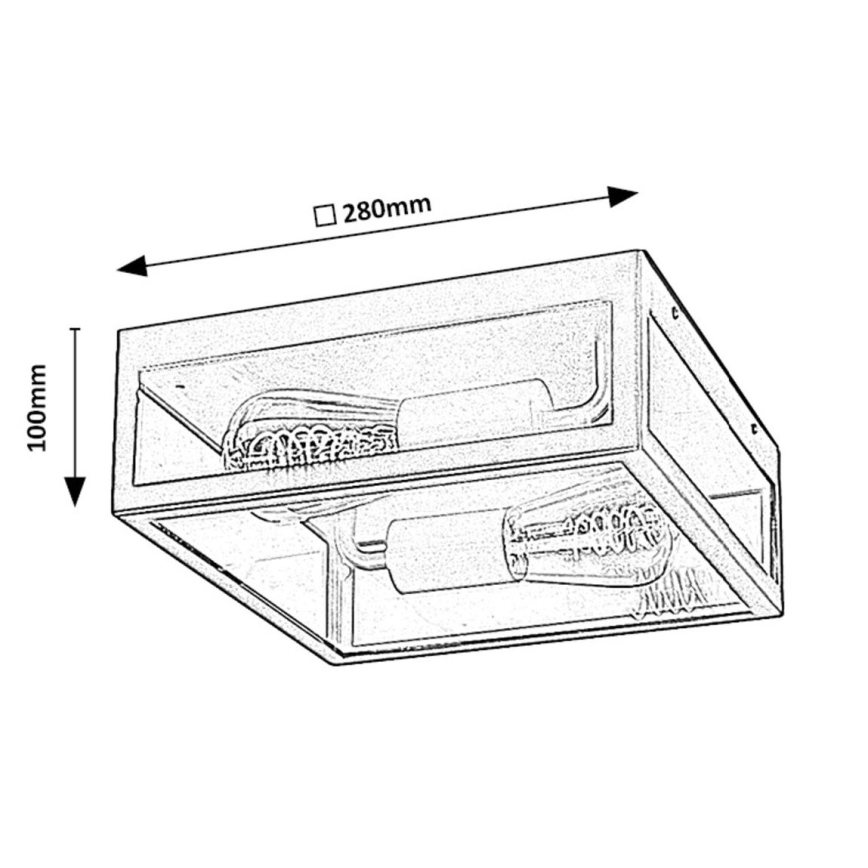 Rabalux - Vanjska stropna svjetiljka 2xE27/60W/230V IP23