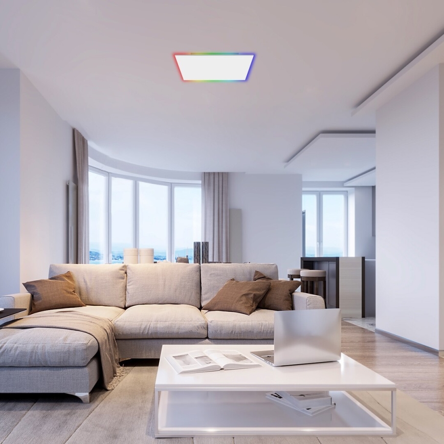 Rabalux - LED RGB Prigušiva stropna svjetiljka LED/18W/230V 3000-6500K 30x30 cm + daljinski upravljač