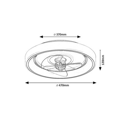 Rabalux - LED Prigušivi stropni ventilator LED/67W/230V 3000-6000K + daljinski upravljač