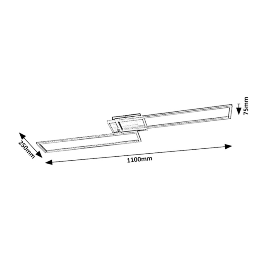 Rabalux - LED Prigušiva stropna svjetiljka LED/40W/230V 2700-6500K Wi-Fi Tuya mat krom + daljinski upravljač