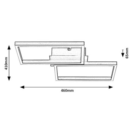 Rabalux - LED RGBW Prigušiva stropna svjetiljka LED/40W/230V 2700-6500K + daljinski upravljač