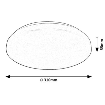 Rabalux - LED RGB Prigušiva stropna svjetiljka LED/24W/230V Wi-Fi Tuya 3000-6500K 31 cm