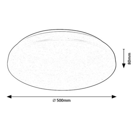 Rabalux - LED RGB Prigušiva stropna svjetiljka LED/48W/230V Wi-Fi Tuya 3000-6500K 50 cm