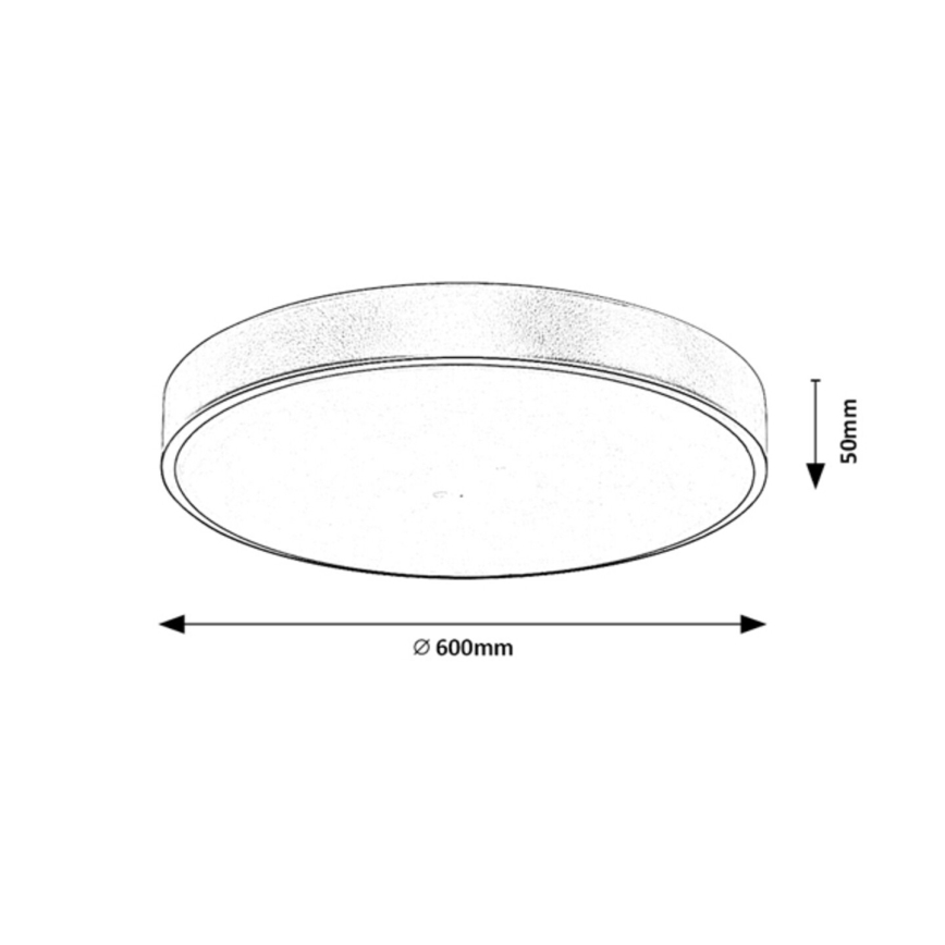 Rabalux - LED Prigušiva stropna svjetiljka LED/60W/230V 3000-6000K + daljinski upravljač