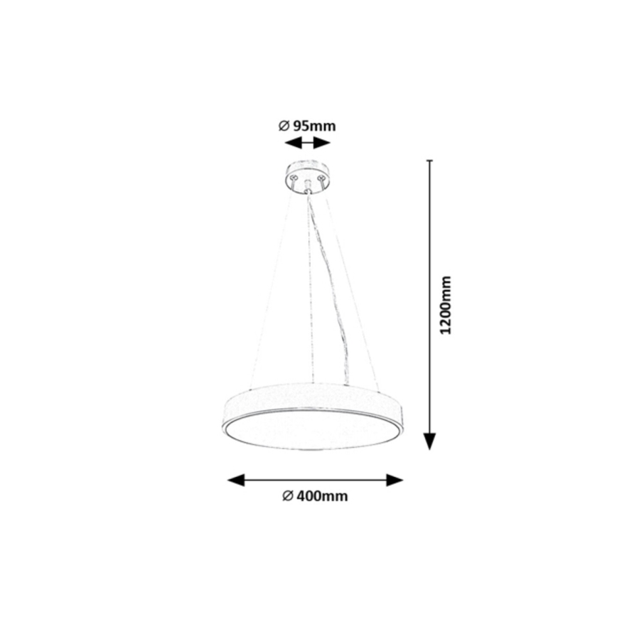 Rabalux - LED Luster na sajli LED/36W/230V 4000K srebrna