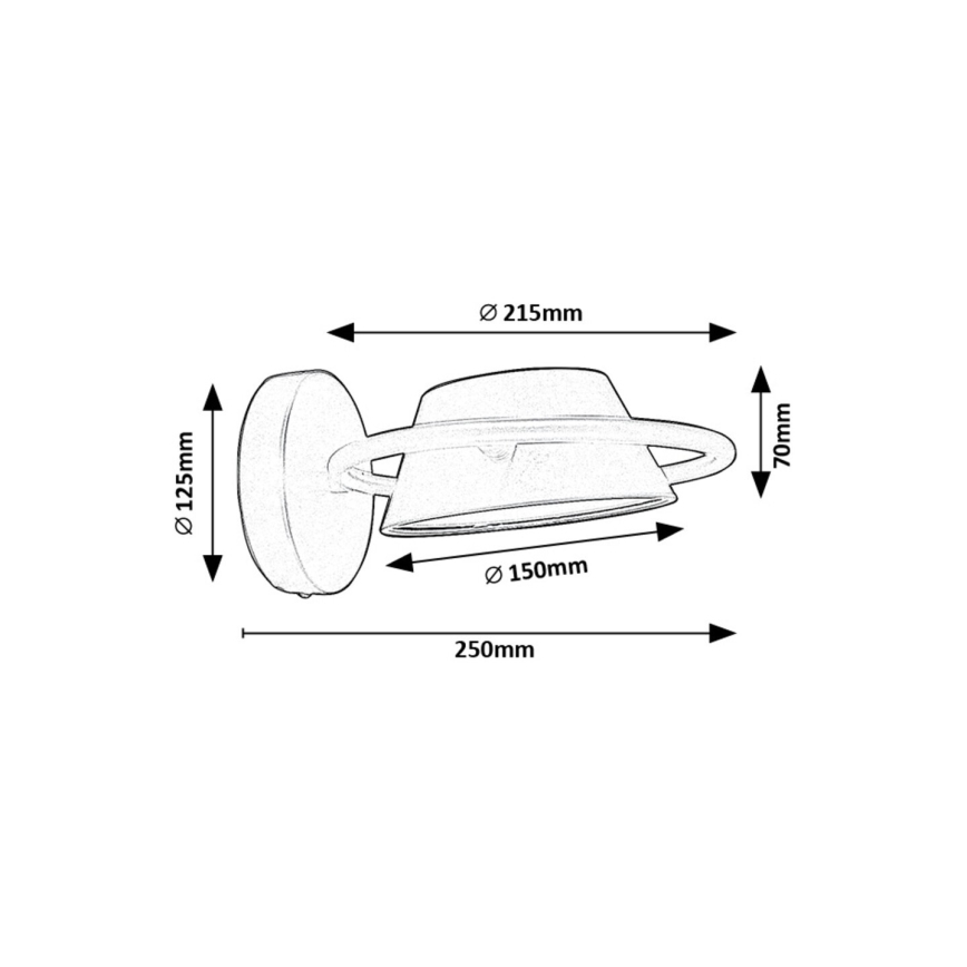 Rabalux - LED Zidna svjetiljka LED/6W/230V 3000K crna