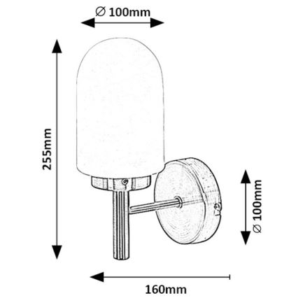 Rabalux - Zidna svjetiljka za kupaonicu 1xE14/10W/230V IP44 bronca