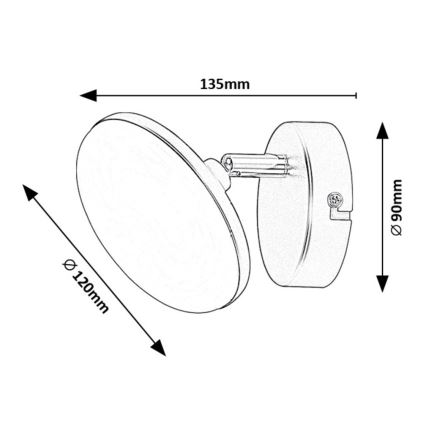 Rabalux - LED Zidna svjetiljka LED/4W/230V 3000K crna