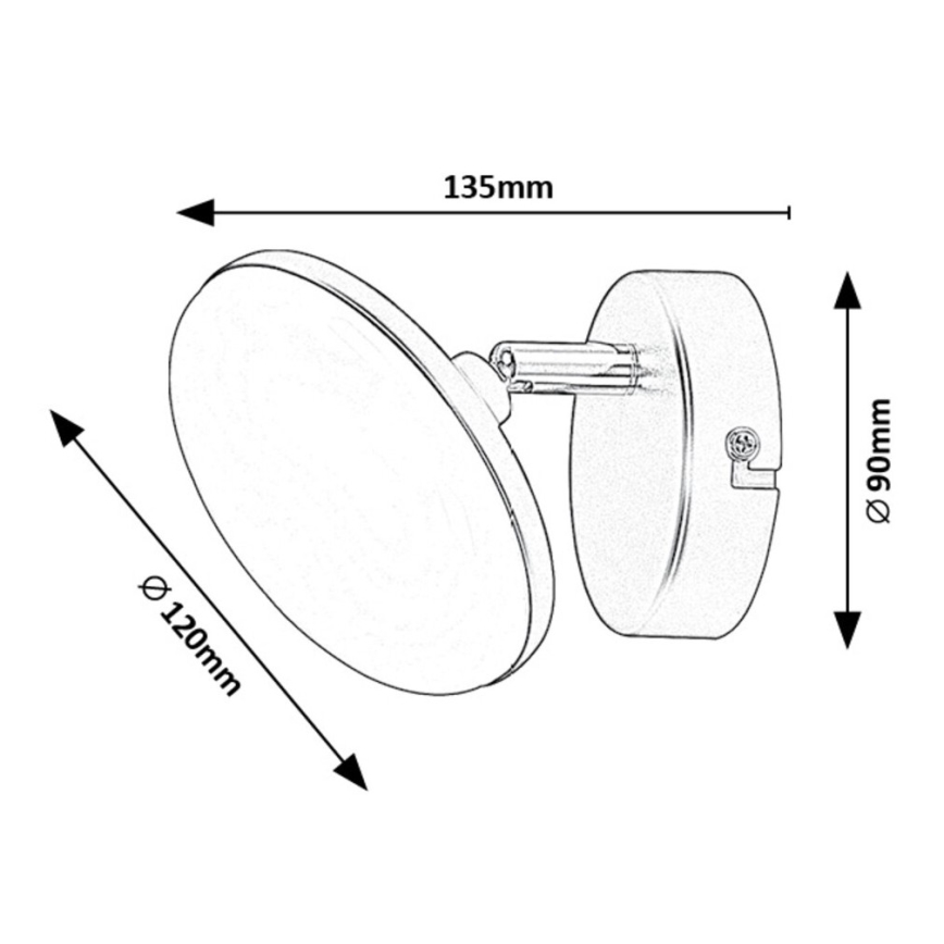 Rabalux - LED Zidna svjetiljka LED/4W/230V 3000K crna