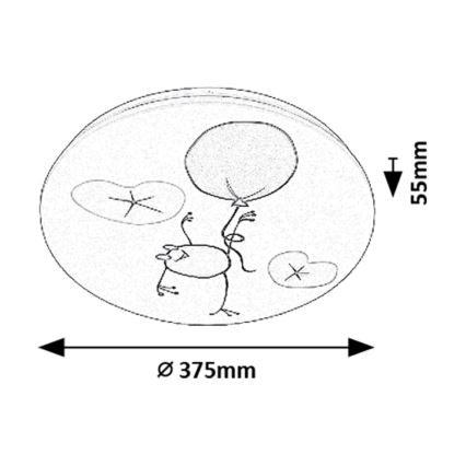 Rabalux - LED dječje stropno svjetlo LED/24W/230V 3000K promjer 37,5 cm