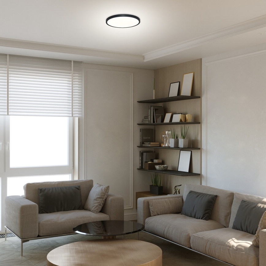 Rabalux - LED Stropna svjetiljka LED/24W/230V 4000K pr. 30 cm crna