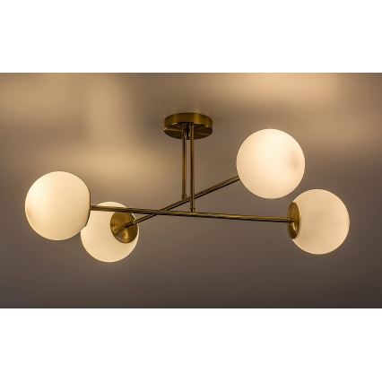 Rabalux - Viseći luster 4xE27/35W/230V zlatna