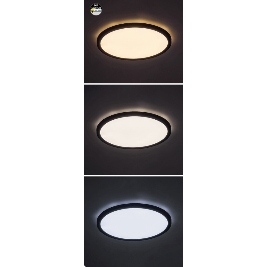 Rabalux - LED Stropna svjetiljka LED/36W/230V 3000/4000/6000K pr. 40 cm crna