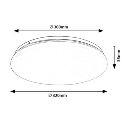 Rabalux - LED Stropna svjetiljka LED/18W/230V 3000K 32 cm