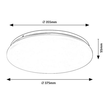 Rabalux - LED Stropna svjetiljka LED/24W/230V 4000K 37 cm