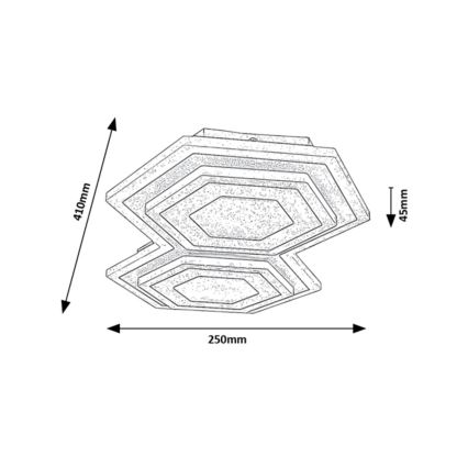 Rabalux - LED Stropna svjetiljka LED/44W/230V 3000/6000K 25x41 cm