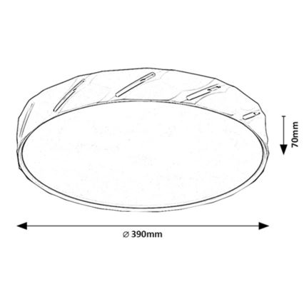 Rabalux - LED Stropna svjetiljka LED/25W/230V 3000K bijela pr. 39 cm