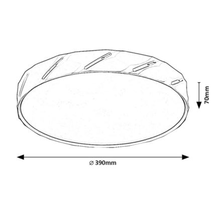 Rabalux - LED Stropna svjetiljka LED/25W/230V 4000K pr. 39 cm crna