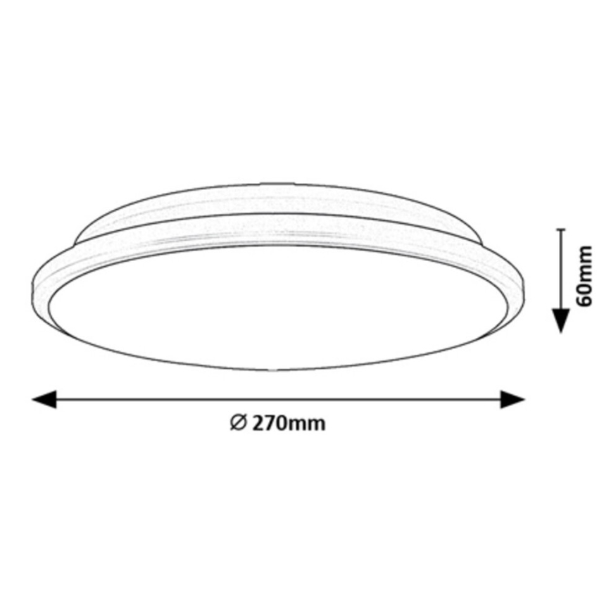 Rabalux - LED Stropna svjetiljka LED/18W/230V 3000K crna 27 cm