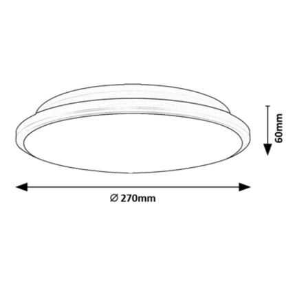 Rabalux - LED Stropna svjetiljka LED/18W/230V 4000K srebrna 27 cm