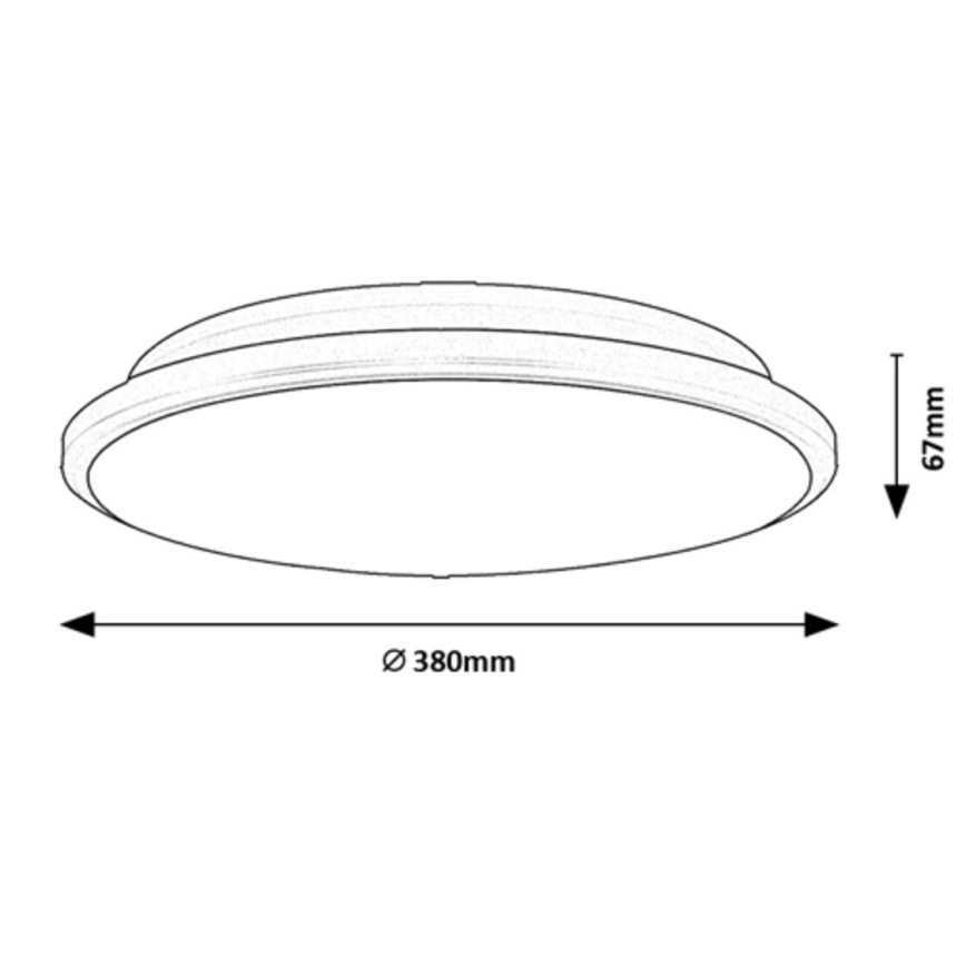 Rabalux - LED Stropna svjetiljka LED/24W/230V 3000K crna 38 cm