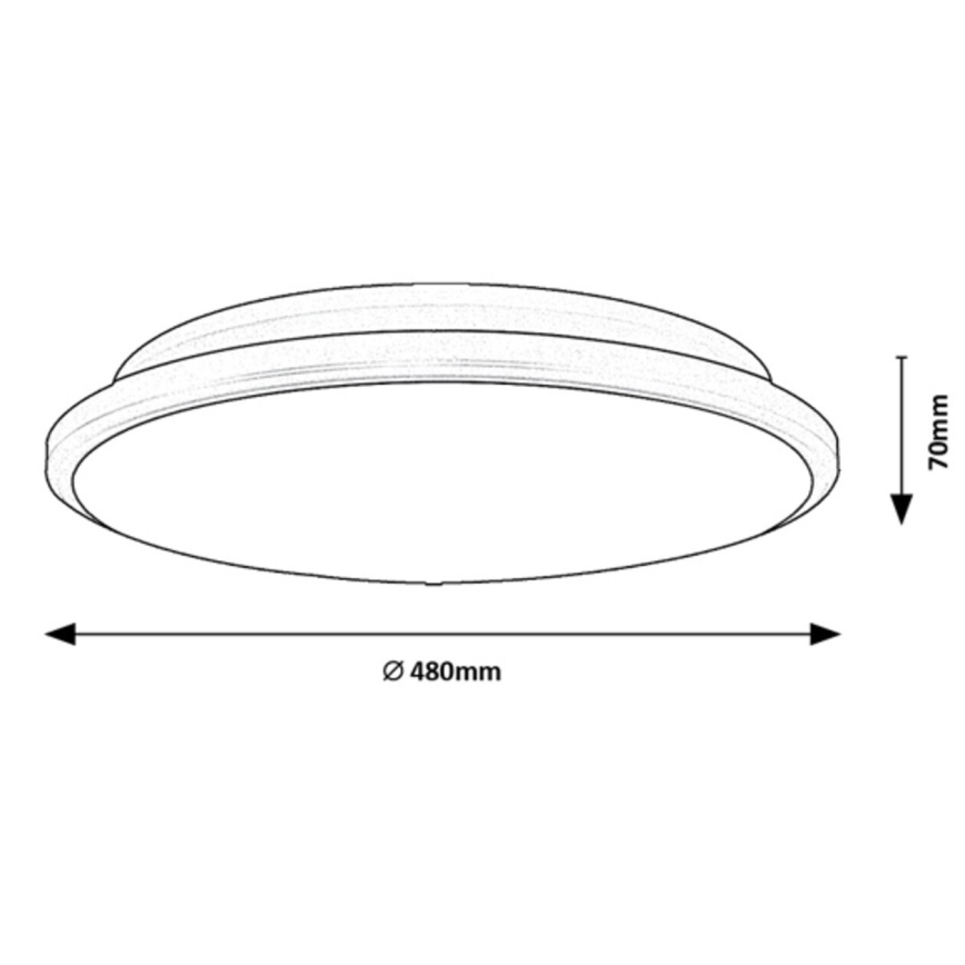 Rabalux - LED Stropna svjetiljka LED/45W/230V 4000K srebrna 48 cm