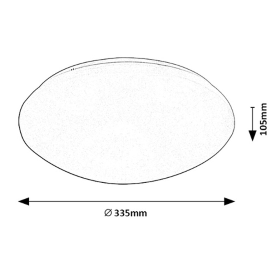 Rabalux - LED Stropna svjetiljka sa senzorom LED/18W/230V IP44 4000K pr. 33,5 cm