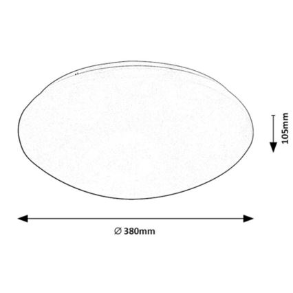 Rabalux - LED Stropna svjetiljka sa senzorom LED/24W/230V IP44 4000K