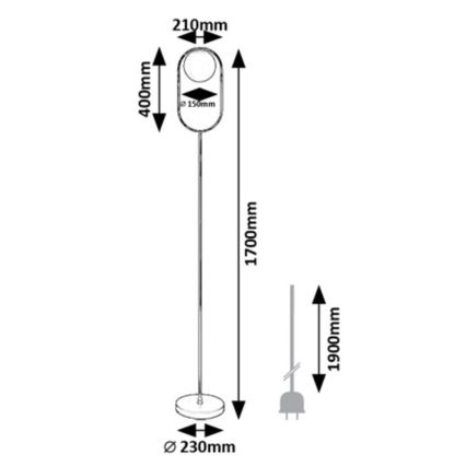 Rabalux - Podna lampa 1xE27/20W/230V