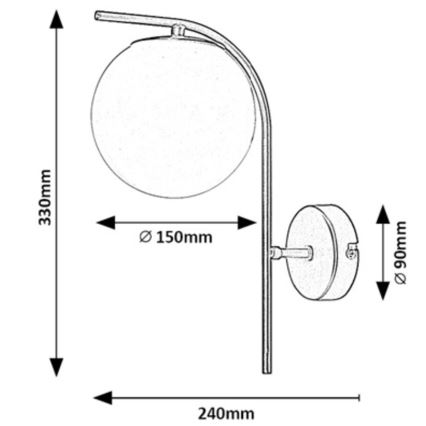 Rabalux - Zidna lampa 1xE27/20W/230V