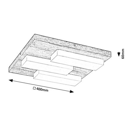 Rabalux - LED Stropna svjetiljka LED/30W/230V 3000K hrast