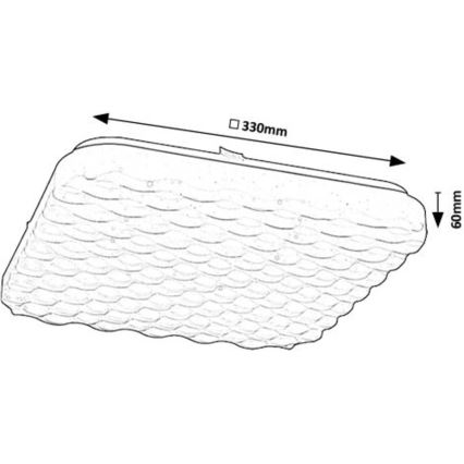 Rabalux - LED Stropna svjetiljka LED/24W/230V 4000K 33x33 cm