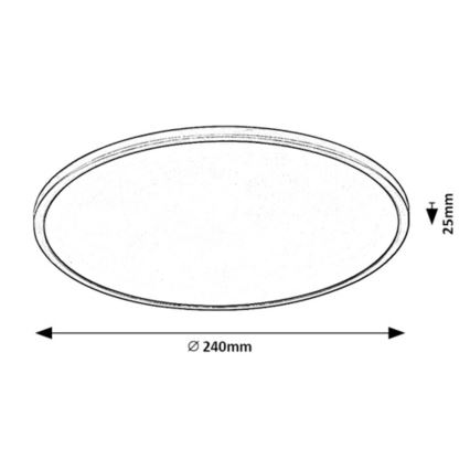 Rabalux - LED Prigušiva stropna svjetiljka LED/15W/230V 3000K 24 cm