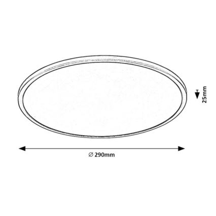 Rabalux - LED Prigušiva stropna svjetiljka LED/18W/230V 3000K 29 cm