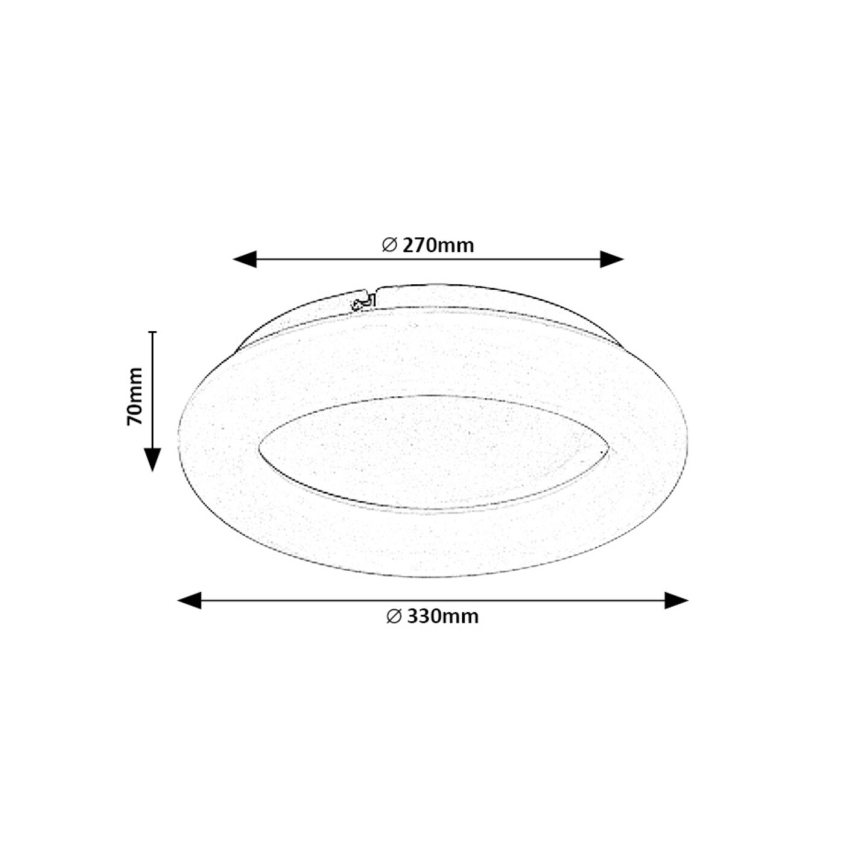 Rabalux - LED Stropna svjetiljka LED/24W/230V 4000K pr. 33 cm bijela