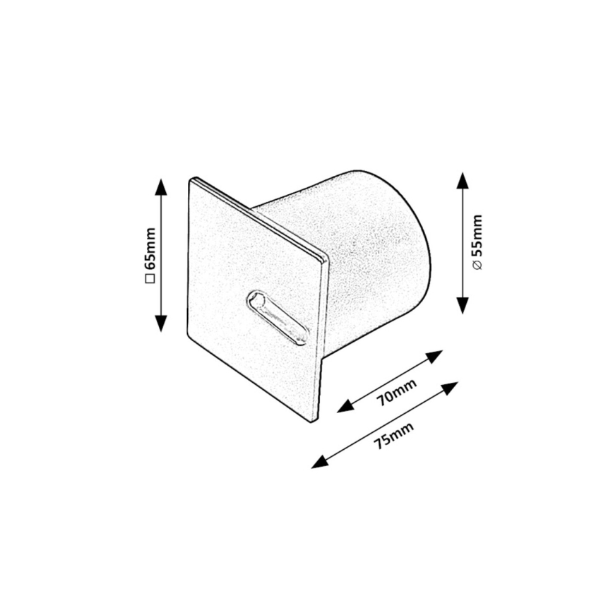 Rabalux - LED Stubišna svjetiljka LED/3W/230V 3000K crna