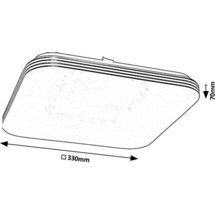 Rabalux - LED Stropna svjetiljka LED/18W/230V 4000K 33x33 cm