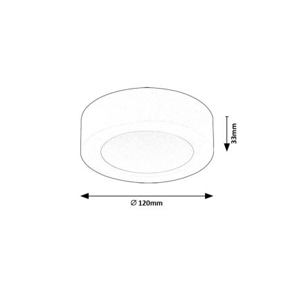 Rabalux - LED Stropna svjetiljka LED/7W/230V 4000K pr. 12 cm crna