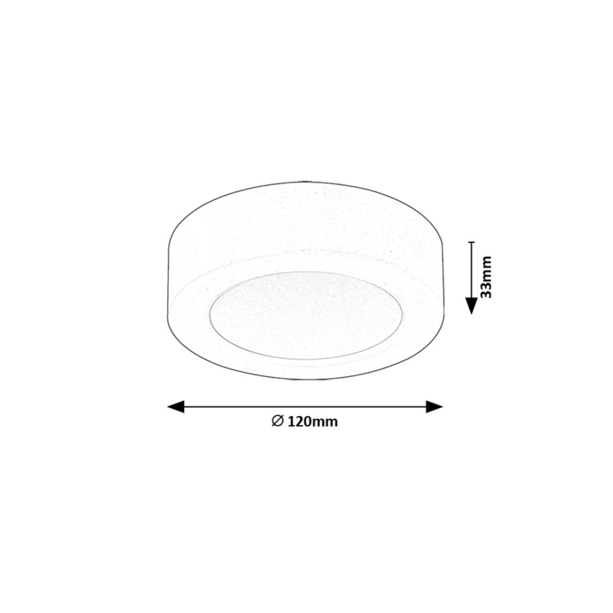Rabalux - LED Stropna svjetiljka LED/7W/230V 4000K pr. 12 cm crna