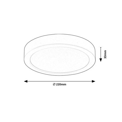 Rabalux - LED Stropna svjetiljka LED/24W/230V 3000K pr. 22 cm crna