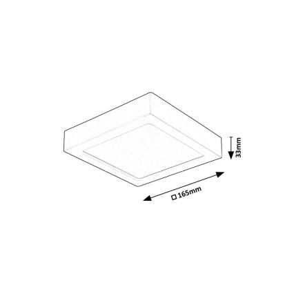 Rabalux - LED Stropna svjetiljka LED/15W/230V 3000K 16x16 cm crna