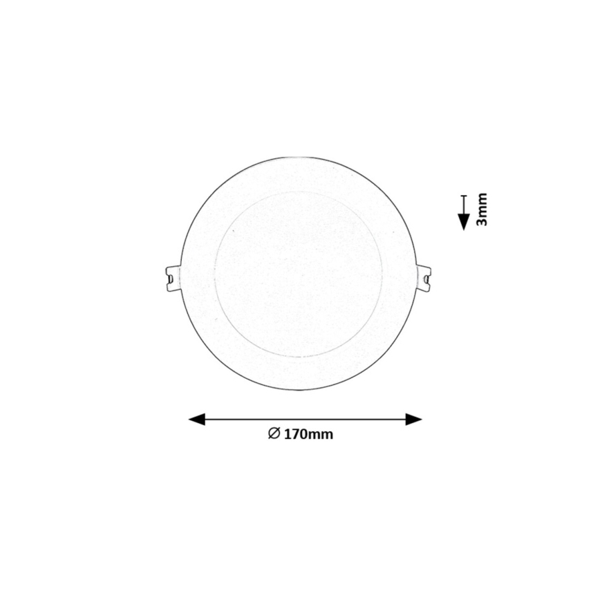 Rabalux - LED Ugradbena svjetiljka LED/12W/230V 3000K pr. 17 cm bijela