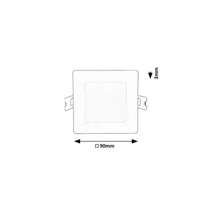 Rabalux - LED Ugradbena svjetiljka LED/3W/230V 3000K 9x9 cm bijela