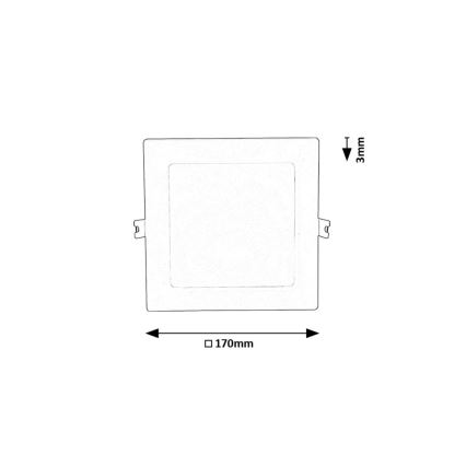 Rabalux - LED Ugradbena svjetiljka LED/12W/230V 17x17 cm bijela
