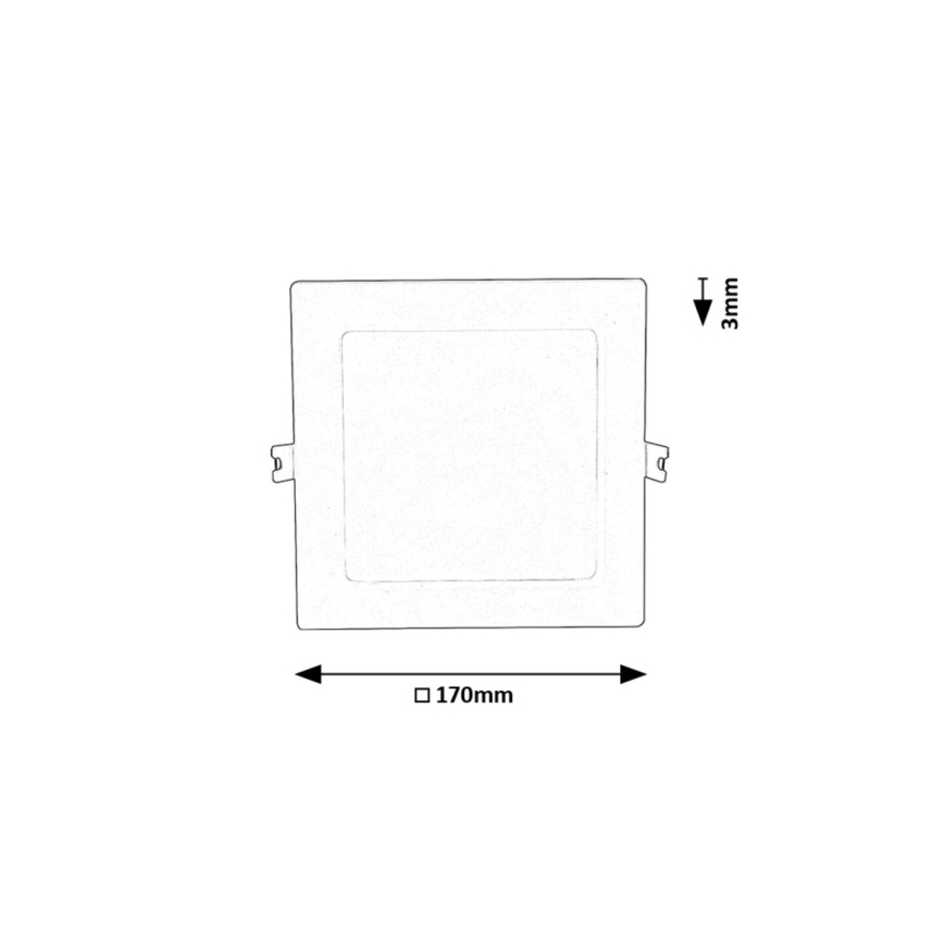 Rabalux - LED Ugradbena svjetiljka LED/12W/230V 17x17 cm bijela
