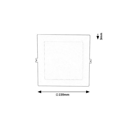 Rabalux - LED Ugradbena svjetiljka LED/18W/230V 22x22 cm bijela