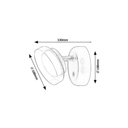 Rabalux - LED Prigušiva zidna punjiva svjetiljka LED/2W/5V 3000K 1800 mAh