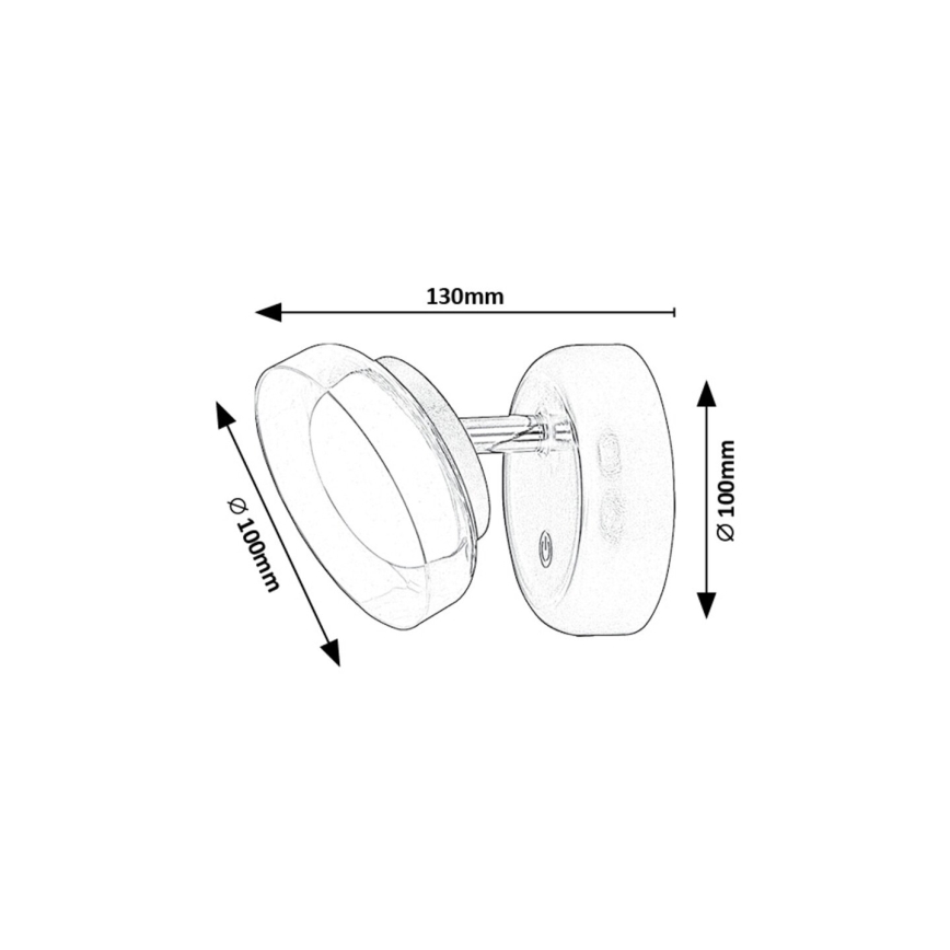 Rabalux - LED Prigušiva zidna punjiva svjetiljka LED/2W/5V 3000K 1800 mAh
